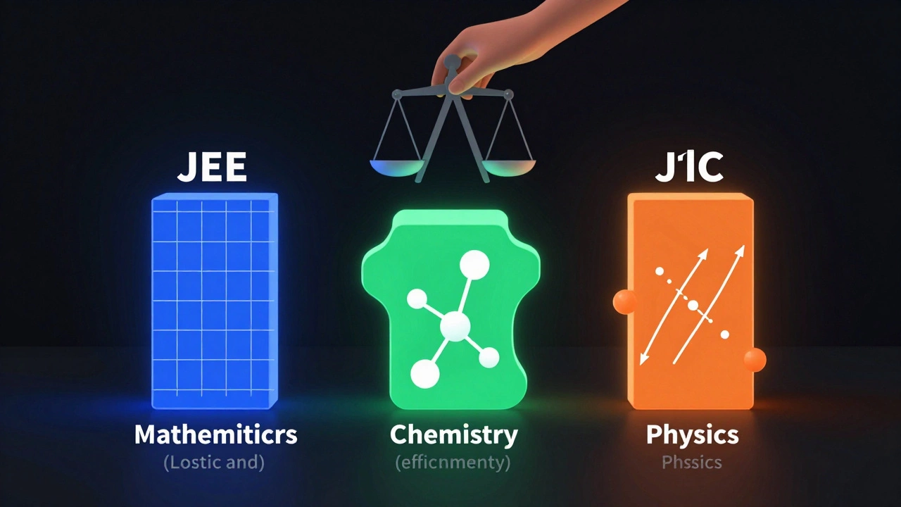 Abstract graphic showing strategic value of JEE subjects