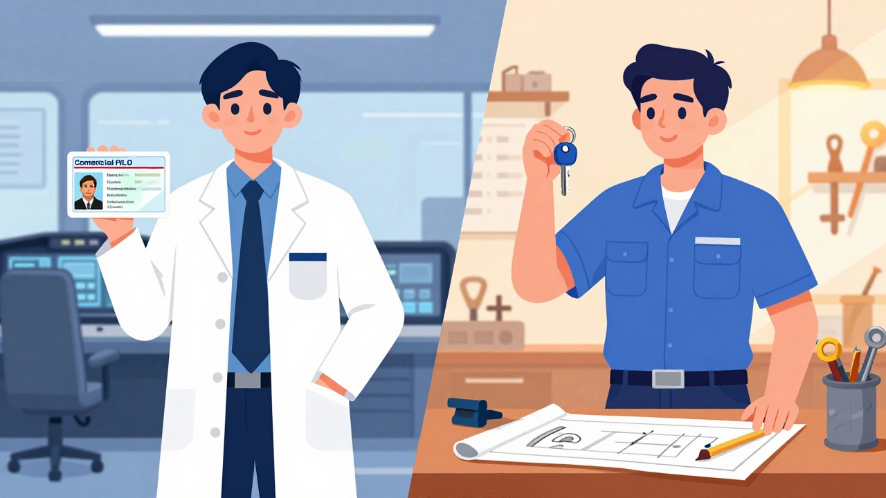 Illustration comparing vocational career paths and entrepreneurship