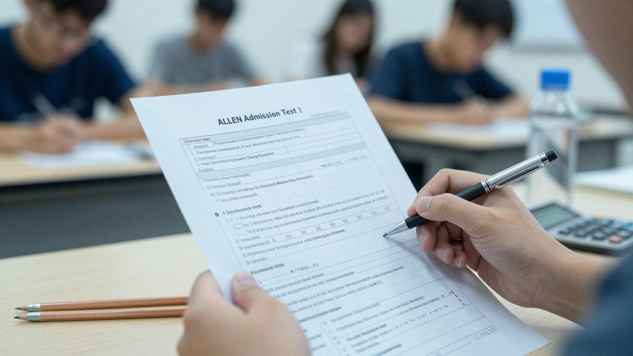 Student taking the Allen Admission Test to secure scholarship discounts