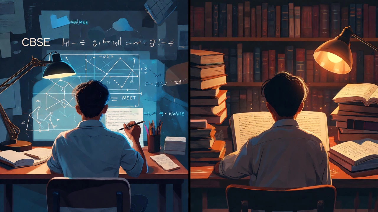 Contrast between science-focused and literature-focused student study styles