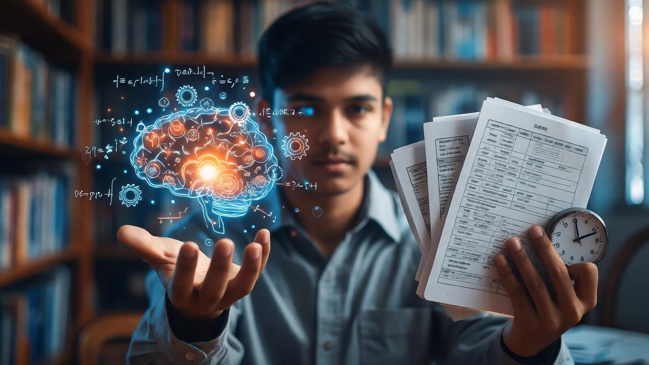 Student balancing conceptual understanding with practical problem-solving for NEET